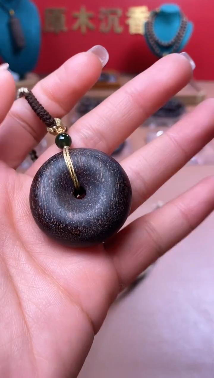【闪购商品】沉香木手串M沉水芽庄黄棋玉化虎斑瘤疤扣