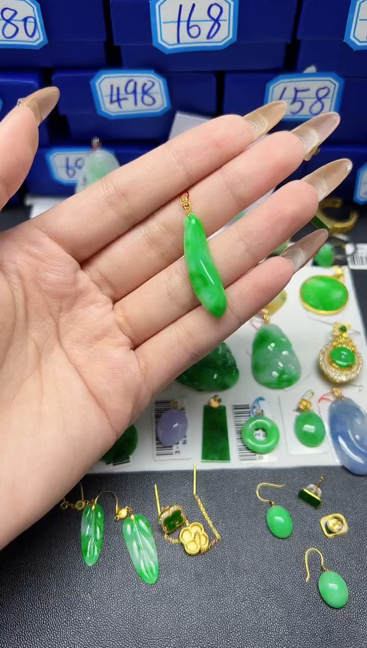 【闪购商品】翡翠颈饰18K金镶嵌Y缅料A货/支持复检/一件