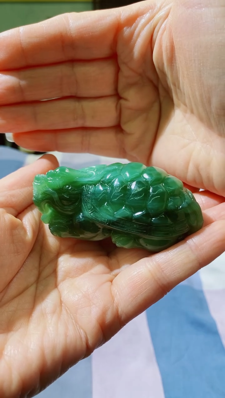 【闪购商品】和田玉（碧玉）手把件未镶嵌和田玉龙龟把件