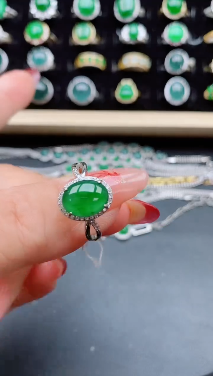 【闪购商品】翡翠戒指银S925镶嵌50805580