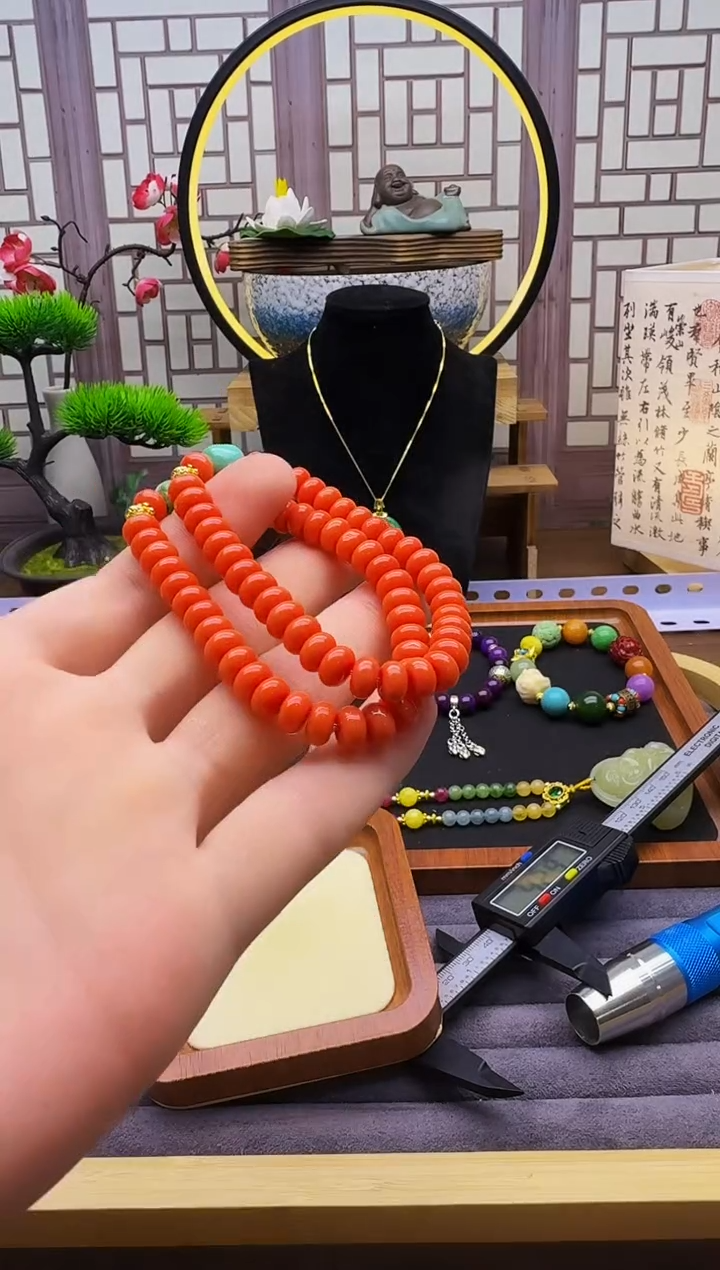 玛瑙/玉髓手链14K金镶嵌S177