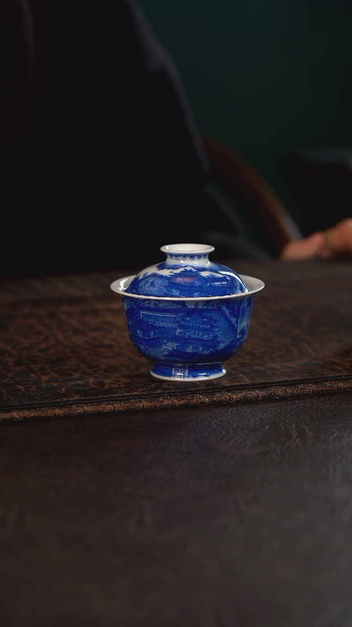 【闪购商品】杯仪贤堂大明宫图盖碗