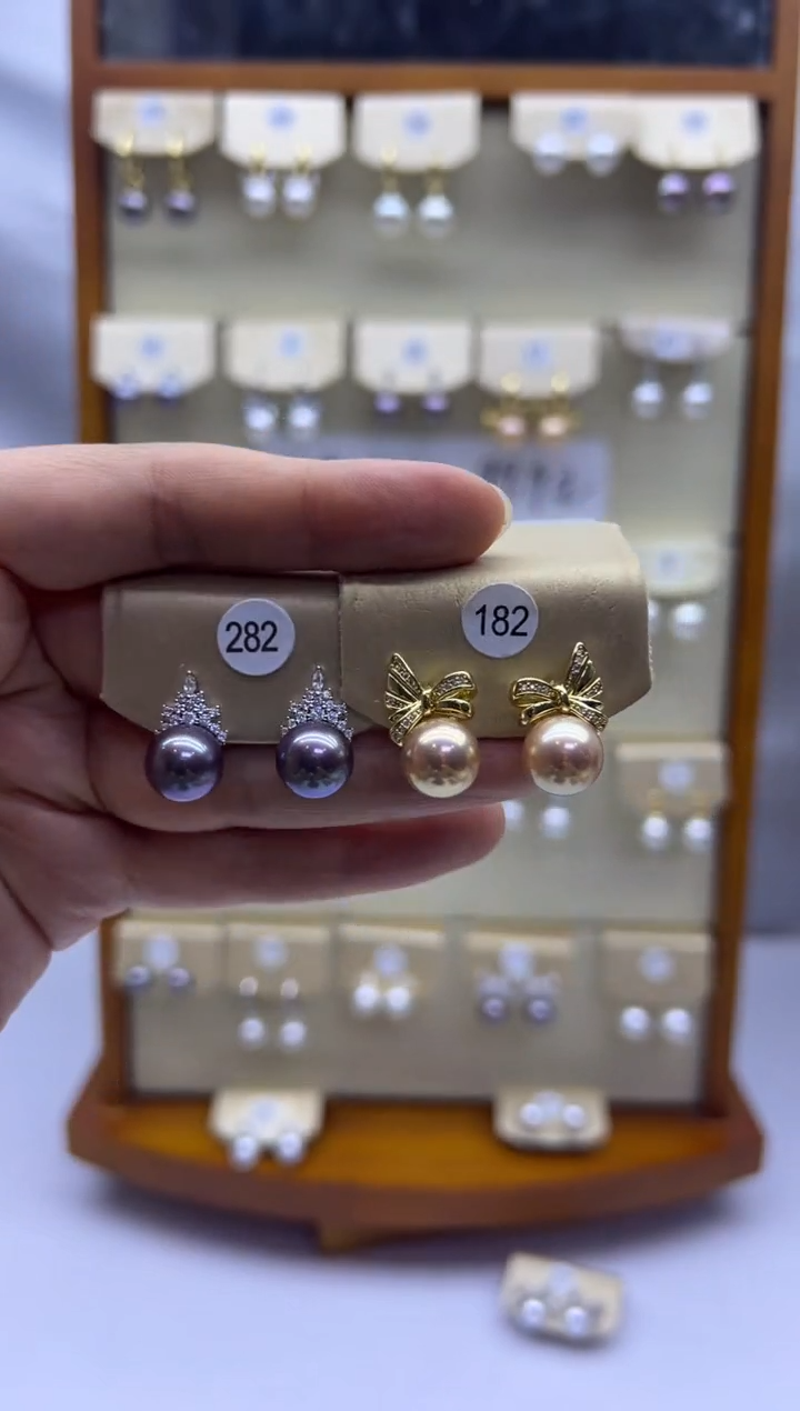 未镶嵌耳饰淡水珍珠182+282