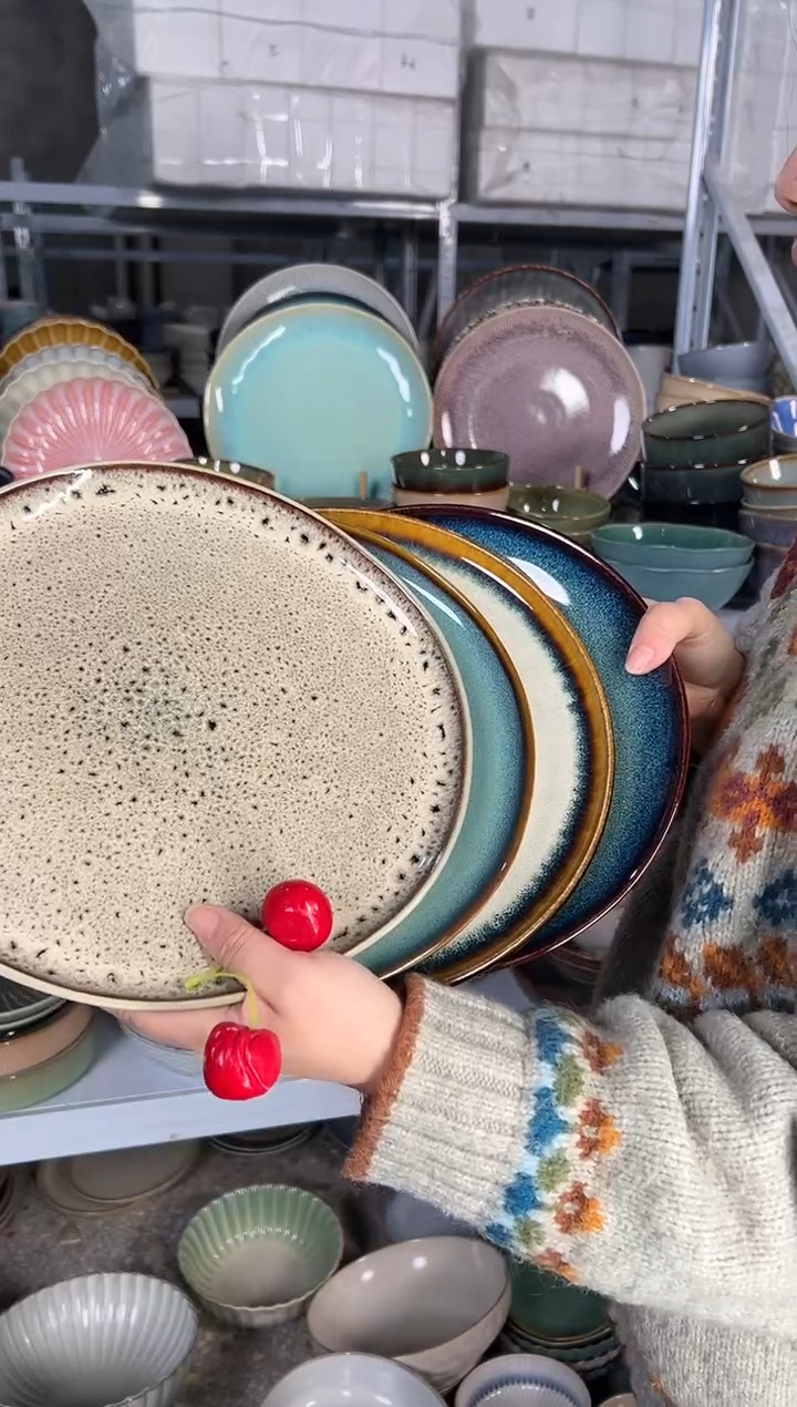 陶瓷外贸尾货瑕疵满20包邮X4大盘