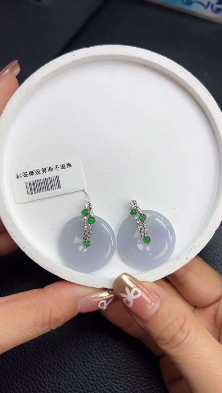 【闪购商品】翡翠颈饰18K金镶嵌YM993-1 平安扣多样性发一