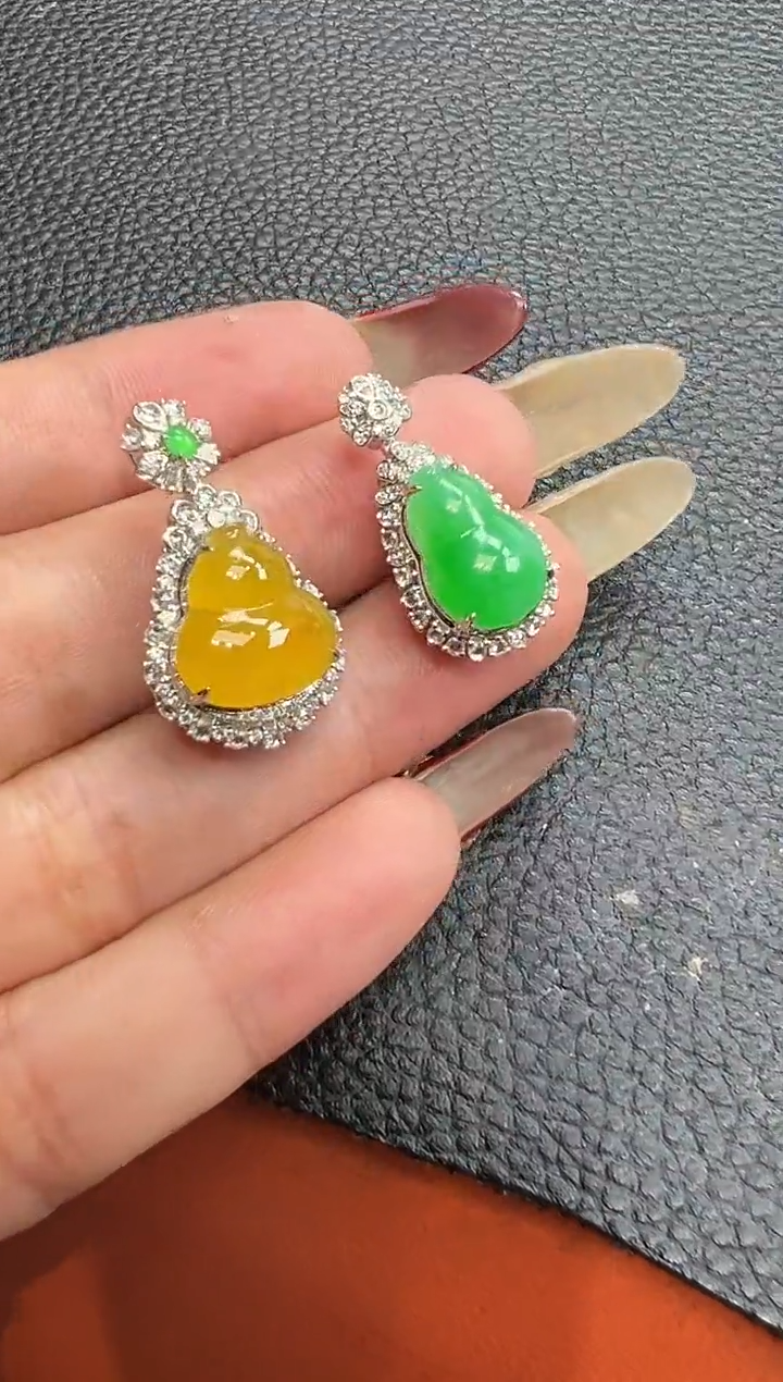 【闪购商品】翡翠吊坠(不含链)18K金镶嵌吊坠勿拍