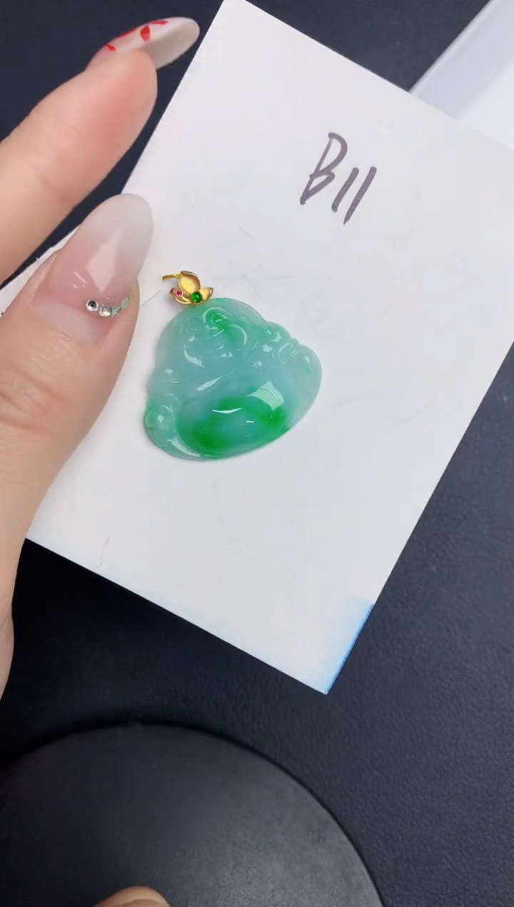 【闪购商品】翡翠颈饰18K金镶嵌0000000000