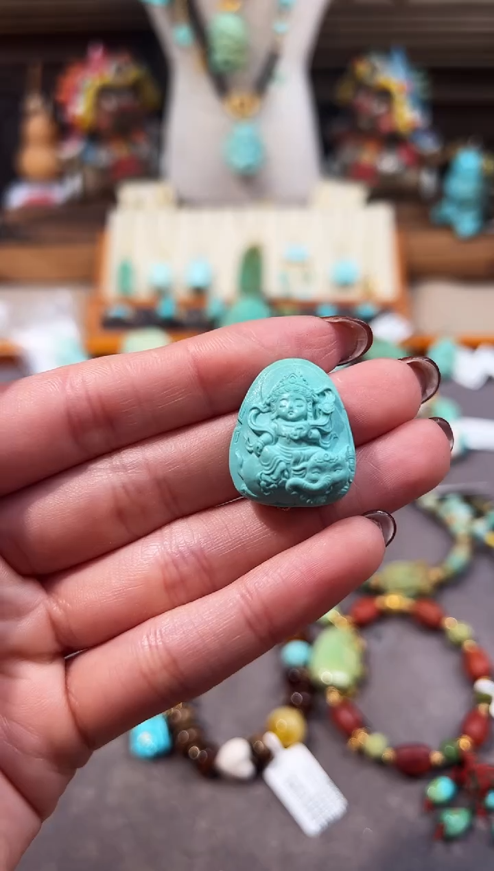 未镶嵌绿松石配饰普贤