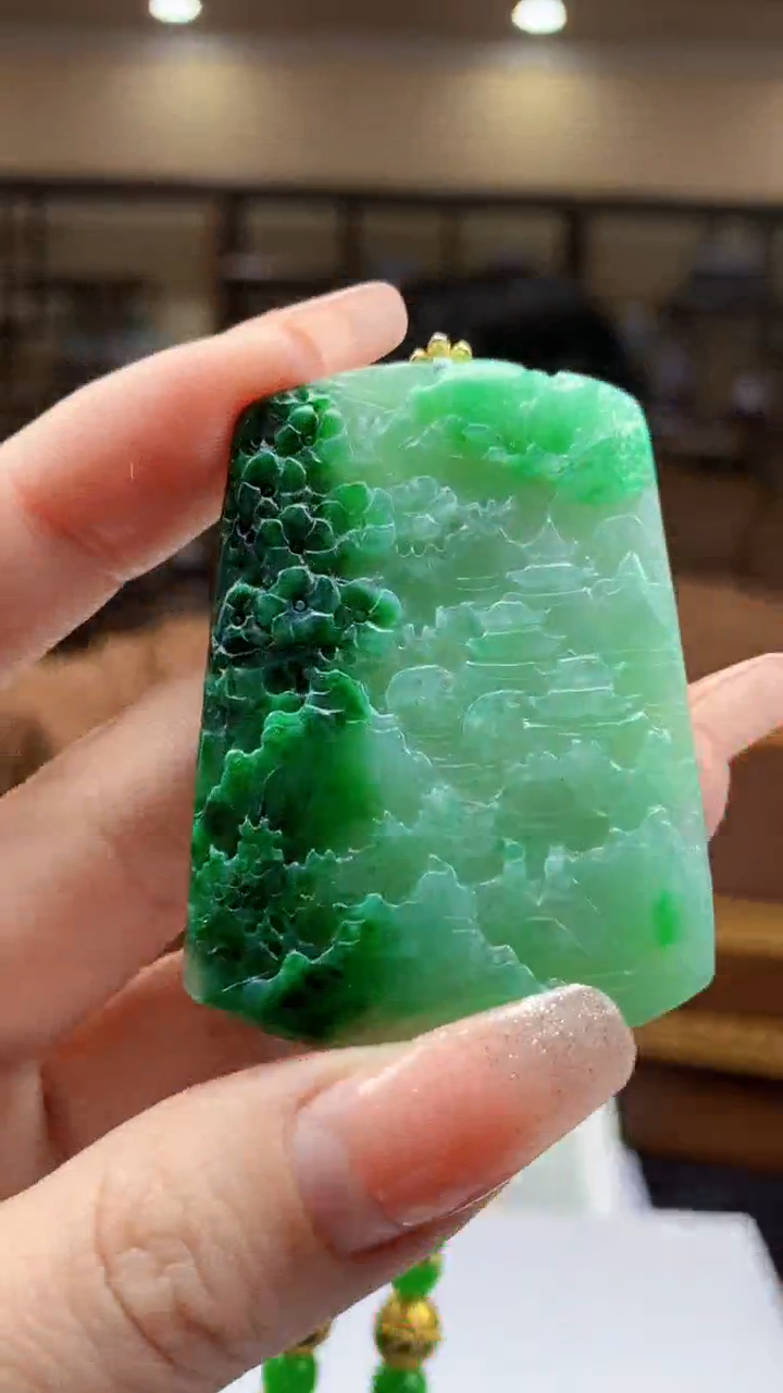 【闪购商品】定制翡翠未镶嵌1002ry-毛货挂件56