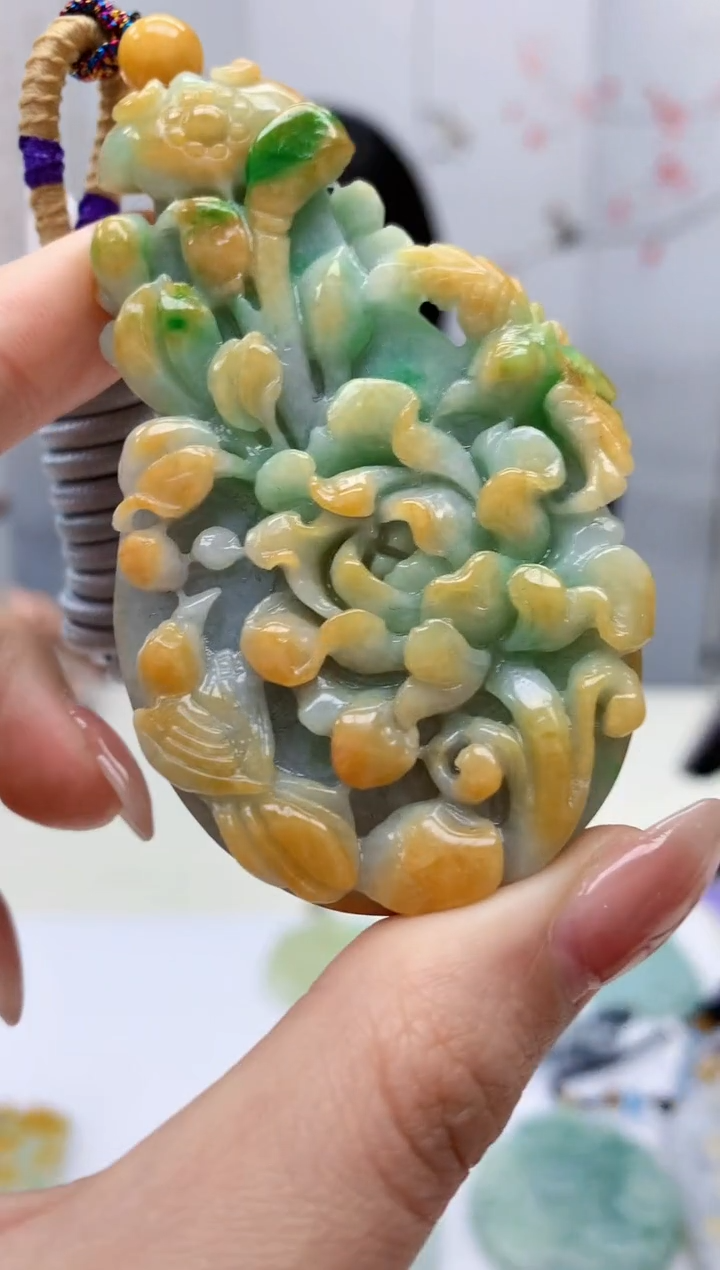 【闪购商品】定制翡翠未镶嵌3123jw-毛货挂件107