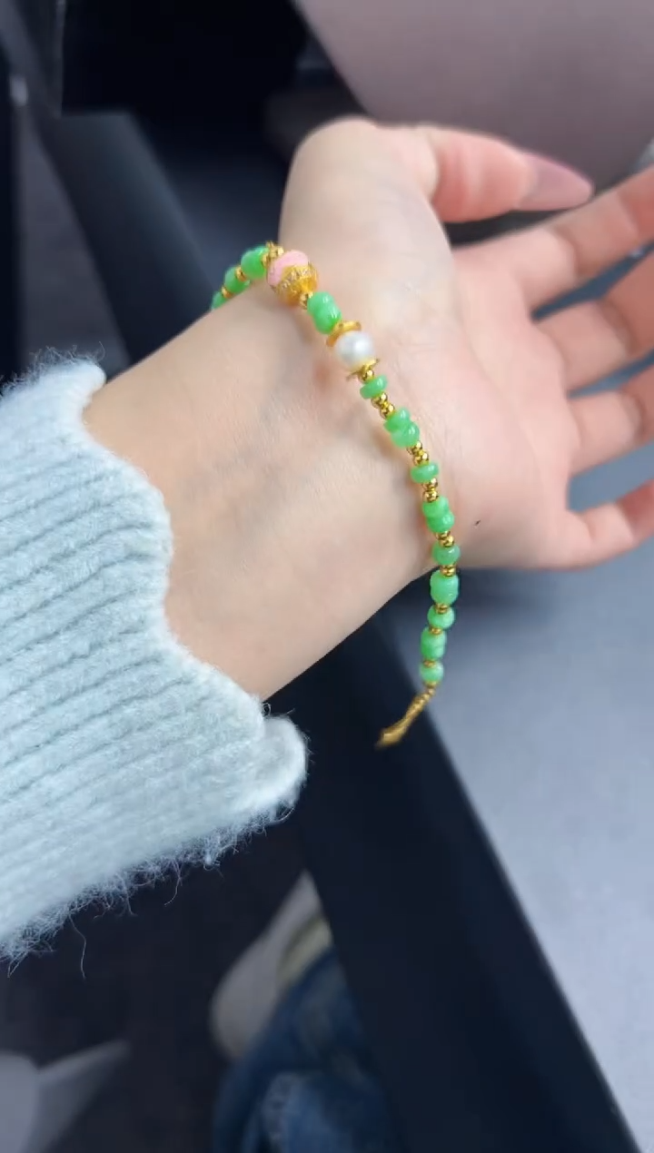 【闪购商品】翡翠手链银S925镶嵌Y缅料A货/支持复检/一件