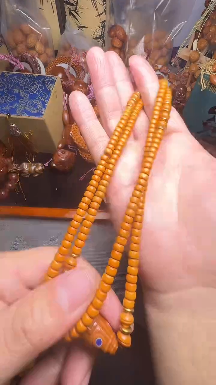 手串橄榄核龙三通脖挂