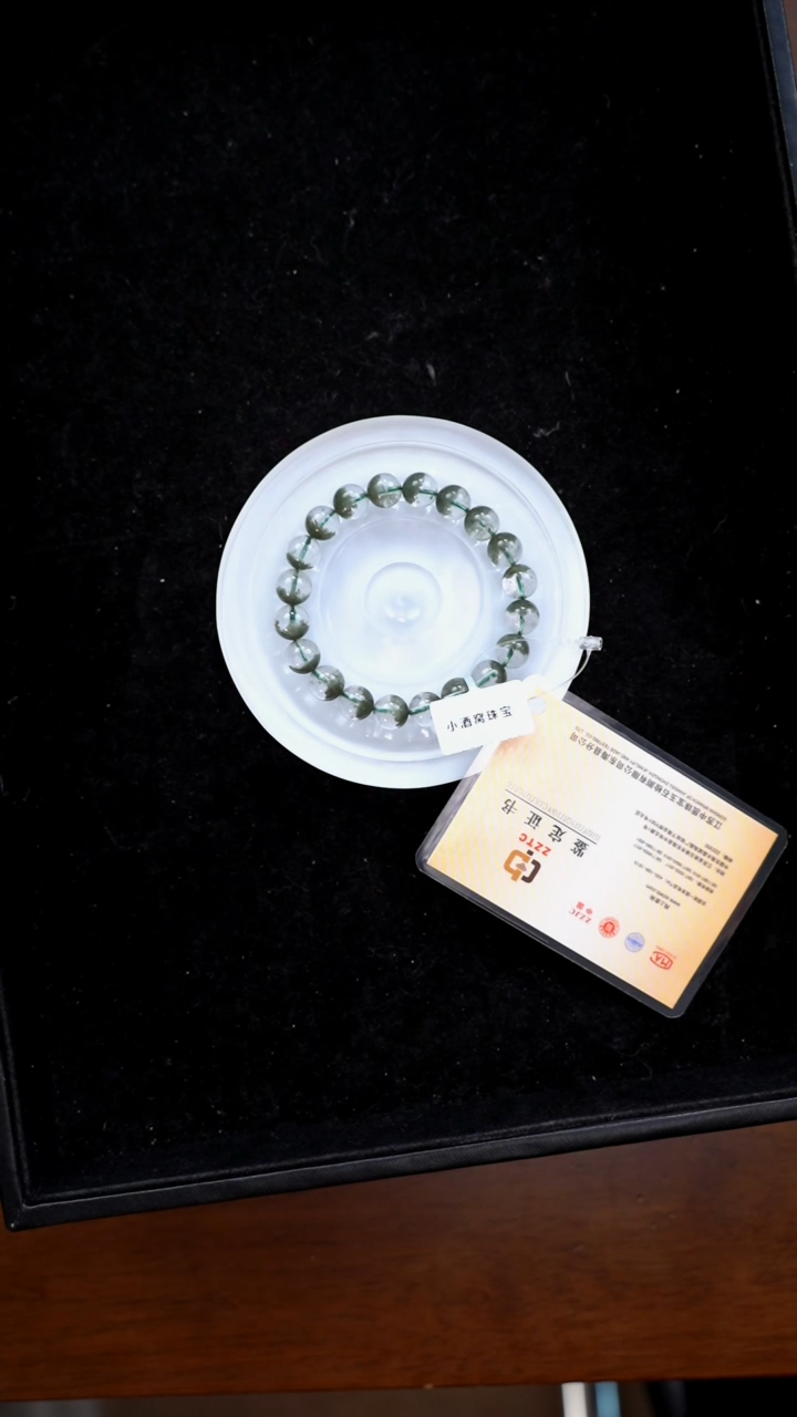 【闪购商品】水晶手链未镶嵌c027 绿幽灵手链9mm+