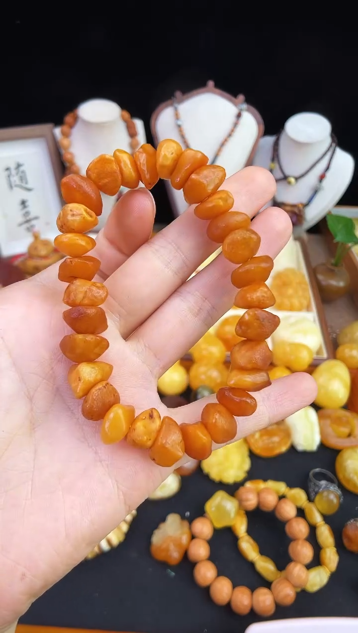 琥珀未镶嵌珠宝奇石柒月