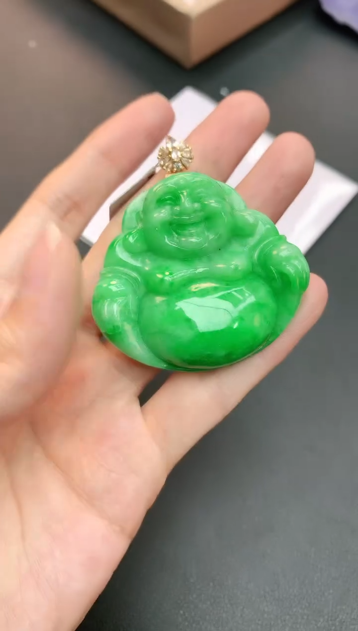 【闪购商品】翡翠颈饰18K金镶嵌赠礼盒证书 小君