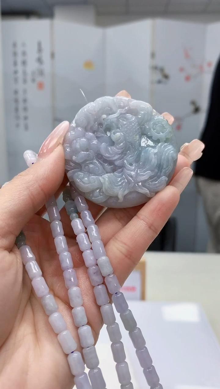 【闪购商品】定制翡翠未镶嵌5145lr-毛货挂件26赠珠链