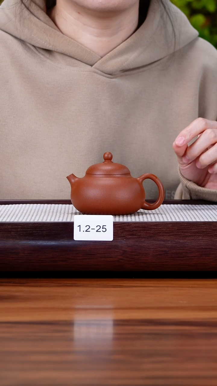 茶壶紫砂1.2-25 宝山老红泥  文旦140