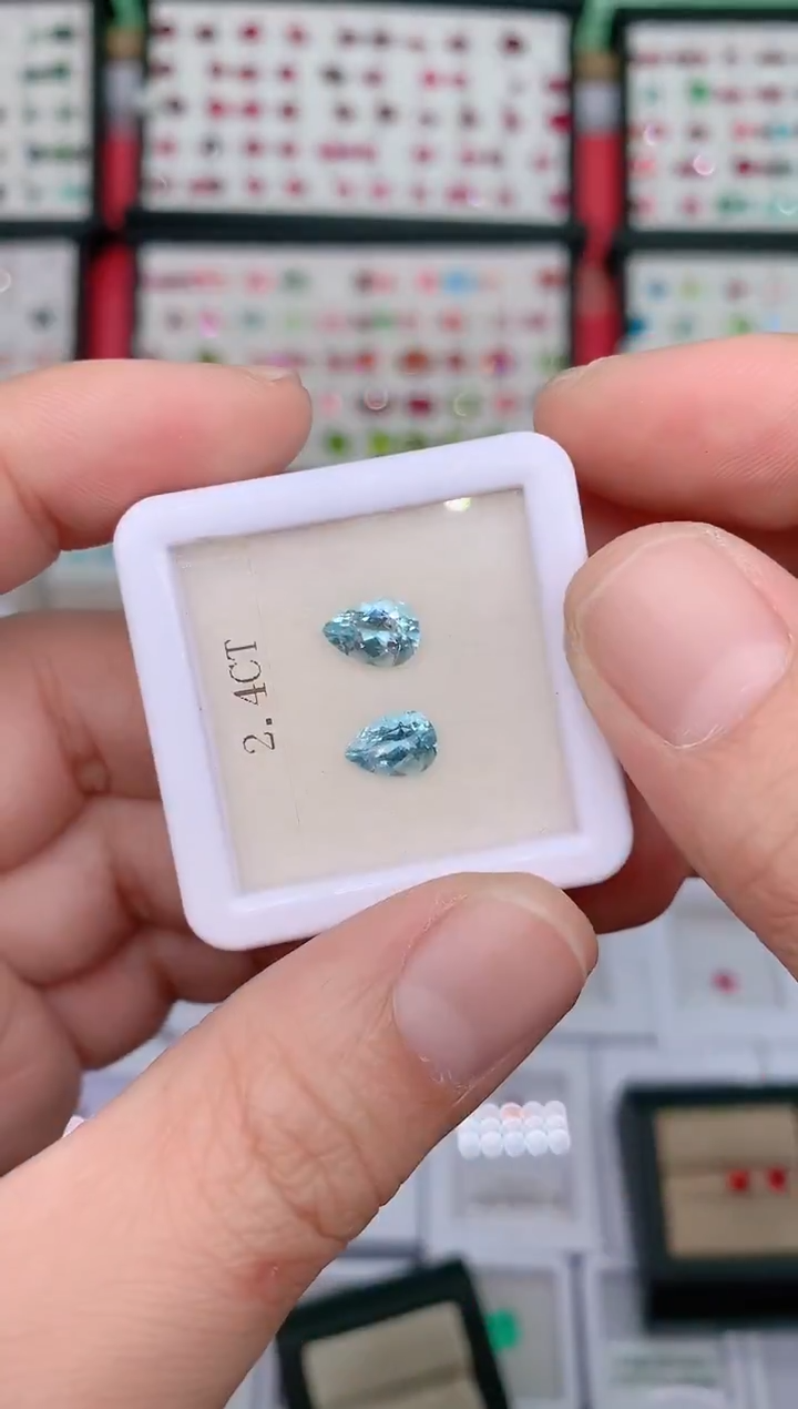 裸石海蓝宝石池**荷2.4ct