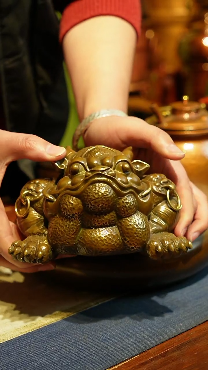 【闪购商品】大号黄铜金蟾（冲之雅器）