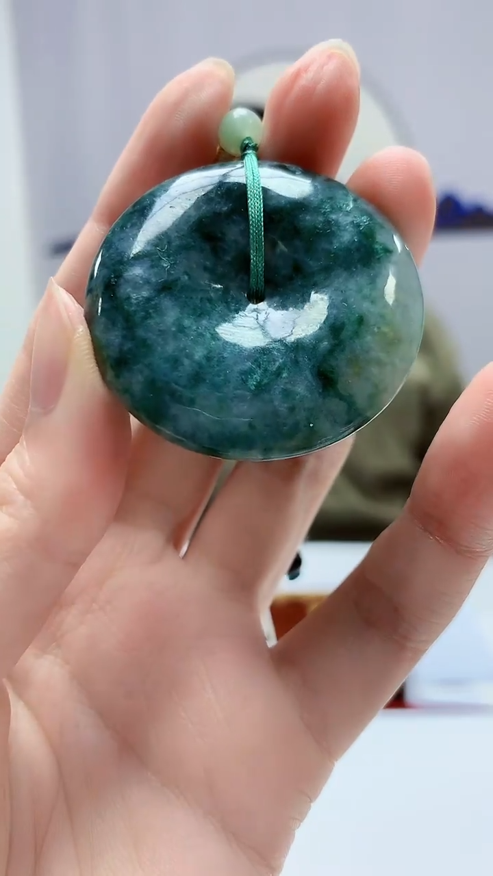 【闪购商品】定制翡翠未镶嵌4812zm-毛货挂件117扣子