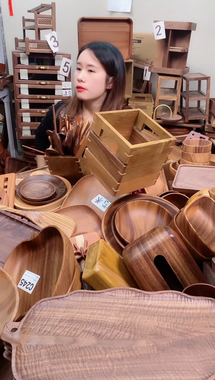 木  柚木收纳筐15*15*15cm