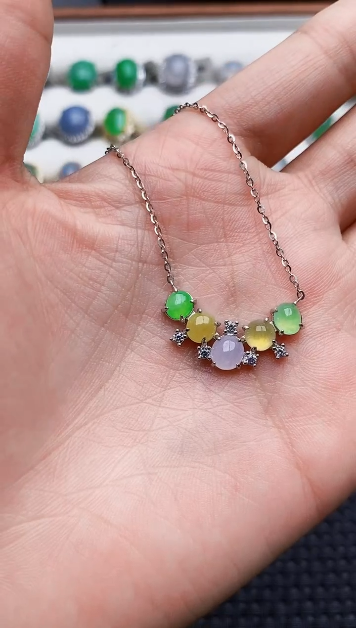 银S925镶嵌戒指翡翠0207