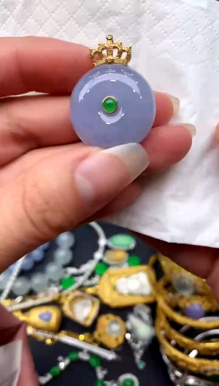 【闪购商品】翡翠颈饰18K金镶嵌387-中国好珍宝