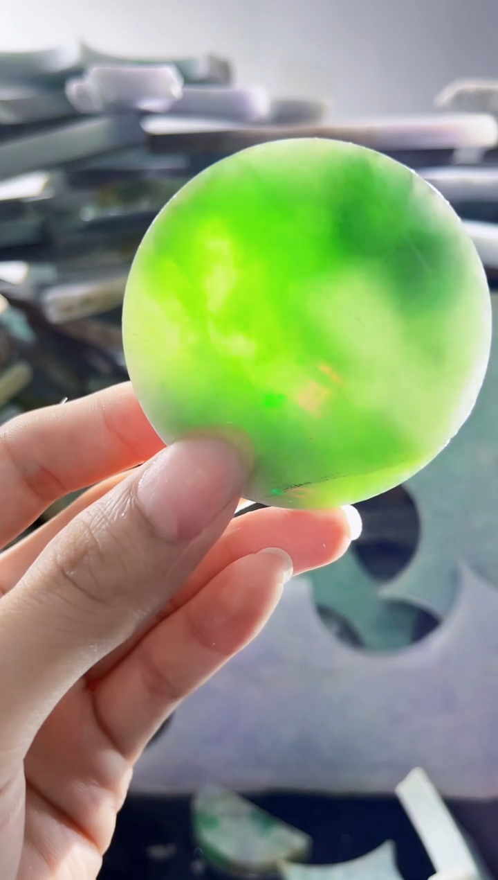 裸石翡翠缅甸翡翠A货陈8117