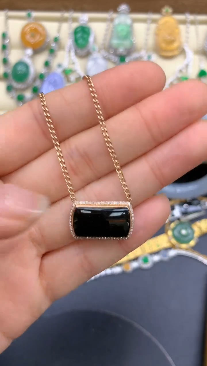 【闪购商品】翡翠颈饰18K金镶嵌446-中国好珍宝