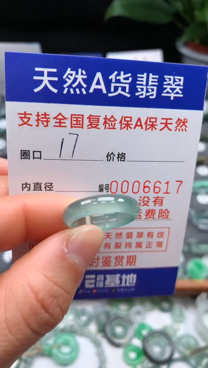 【闪购商品】翡翠戒指未镶嵌17号圈口6617