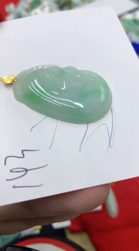 【闪购商品】翡翠颈饰18K金镶嵌号链接1111111