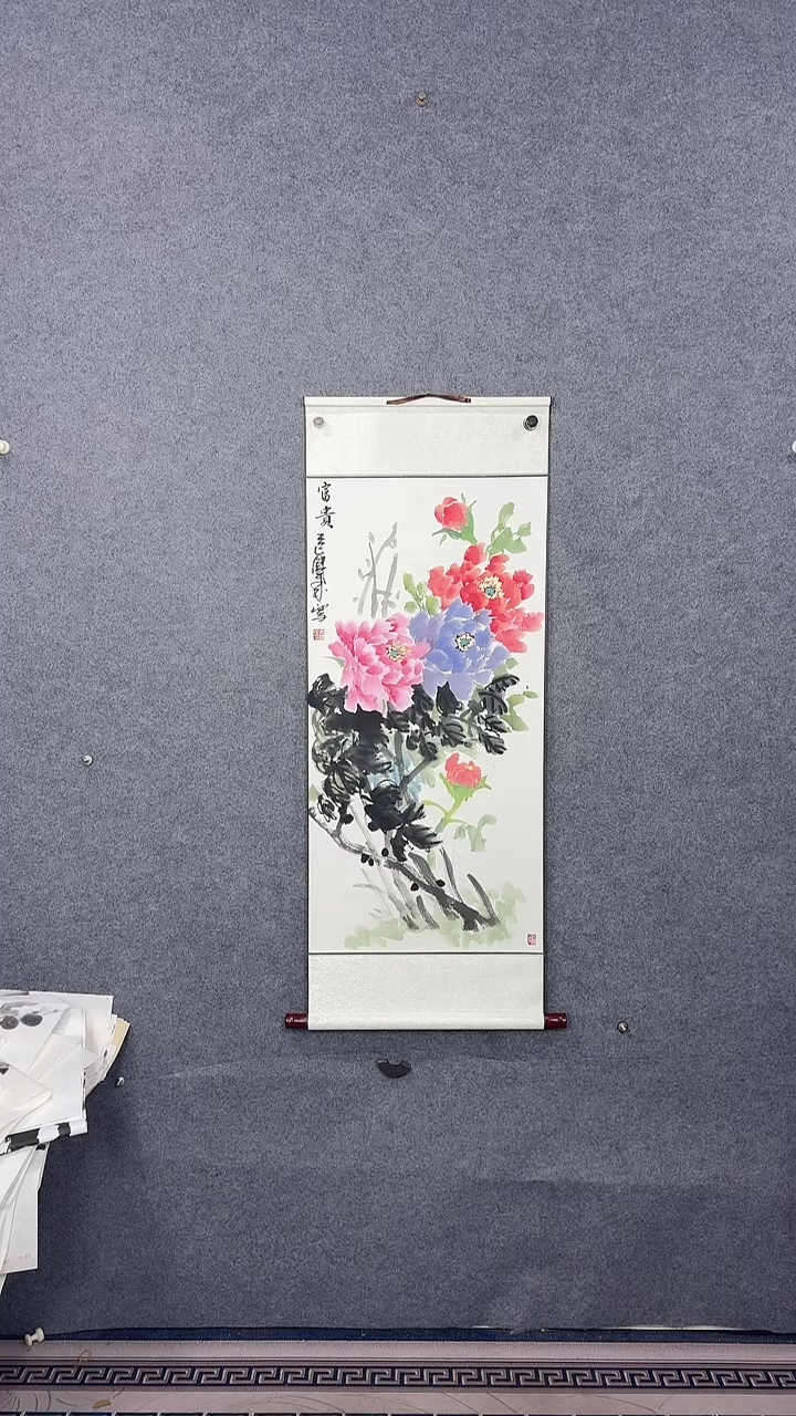 国画哇**仍120*45吴铁成作品