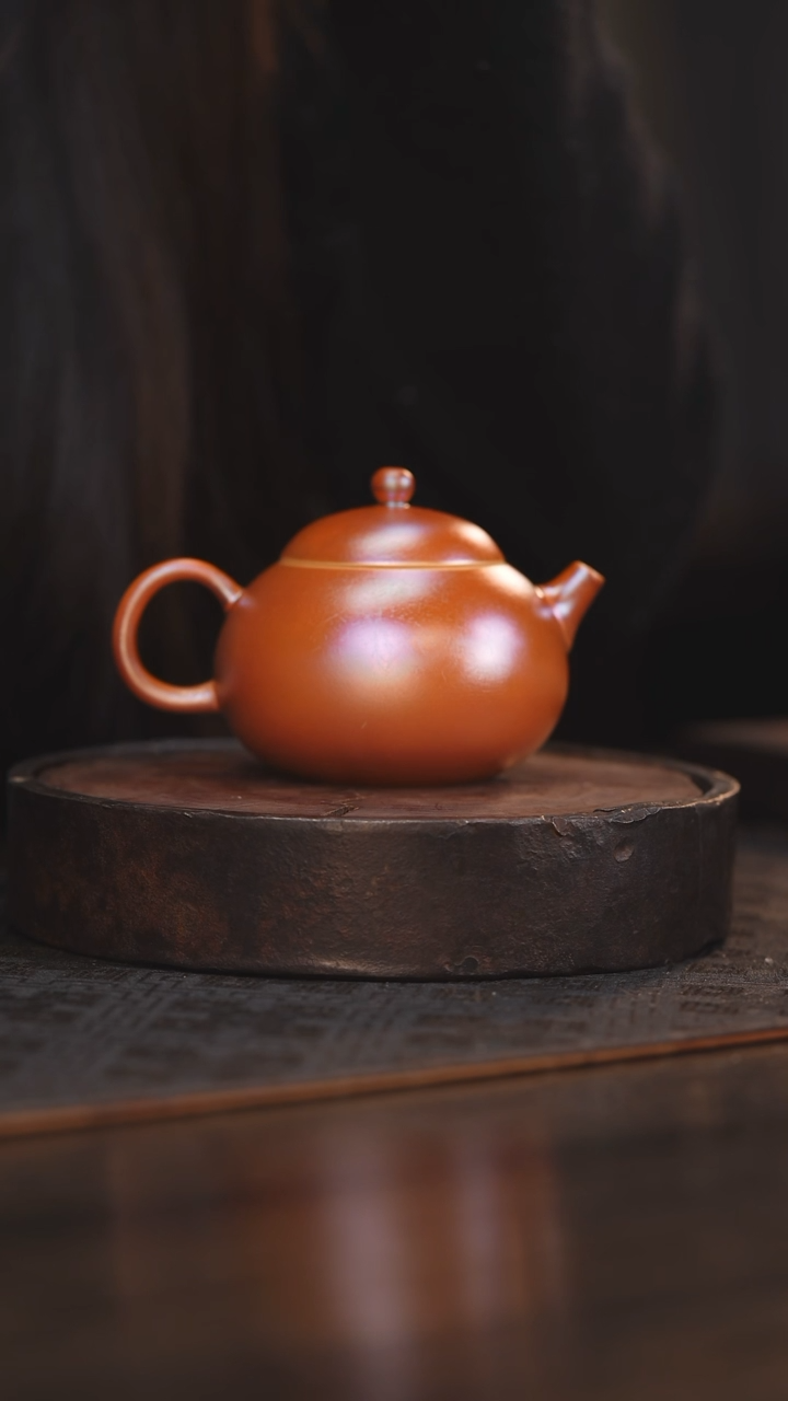 【闪购商品】杯48柴房陶瓷丨金红小壶