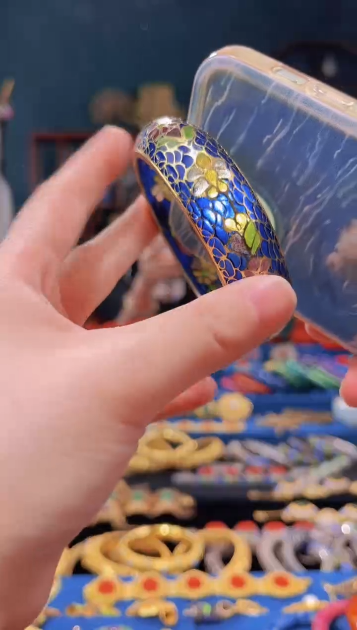 【闪购商品】脱胎手镯宝蓝色圈口53-59