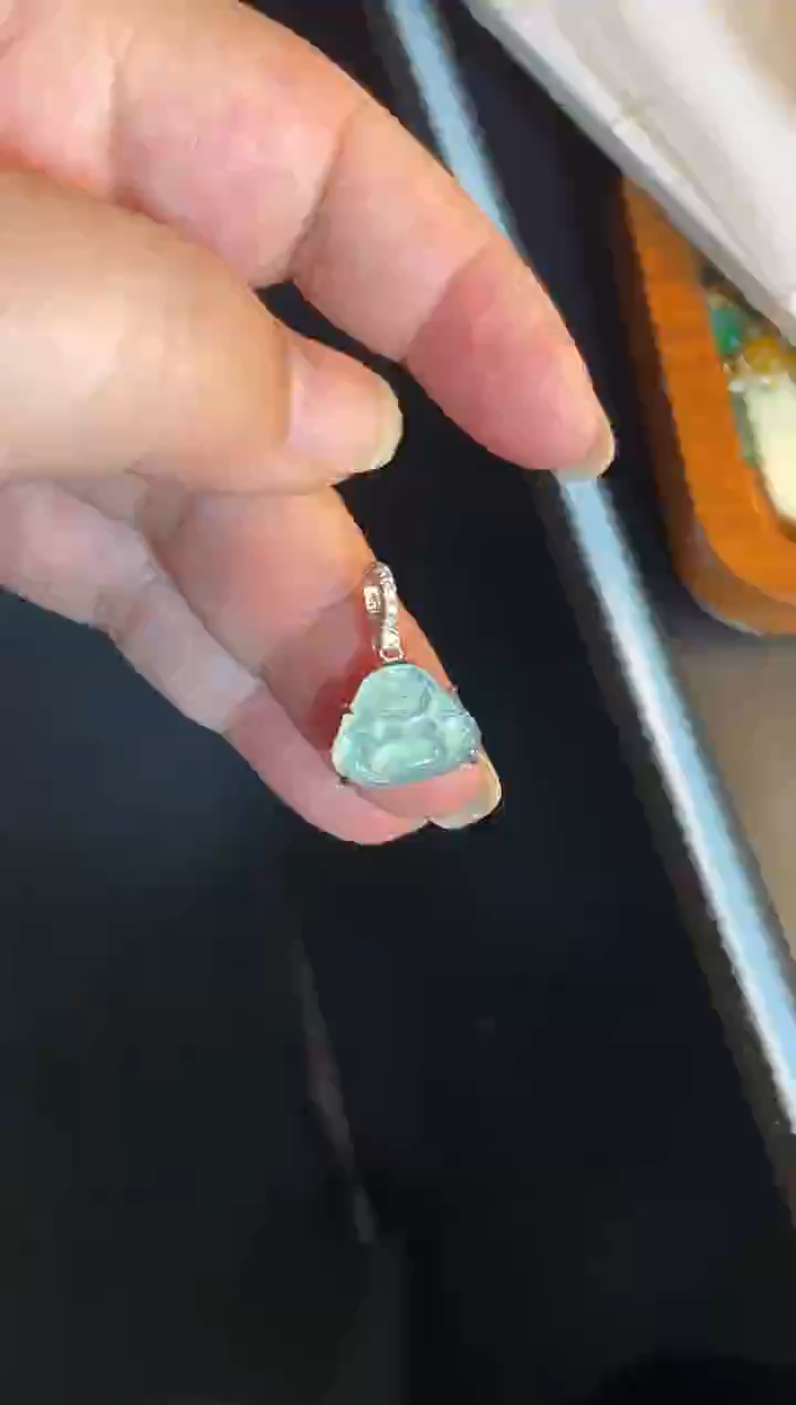 吊坠(不含链)银S925镶嵌翡翠1