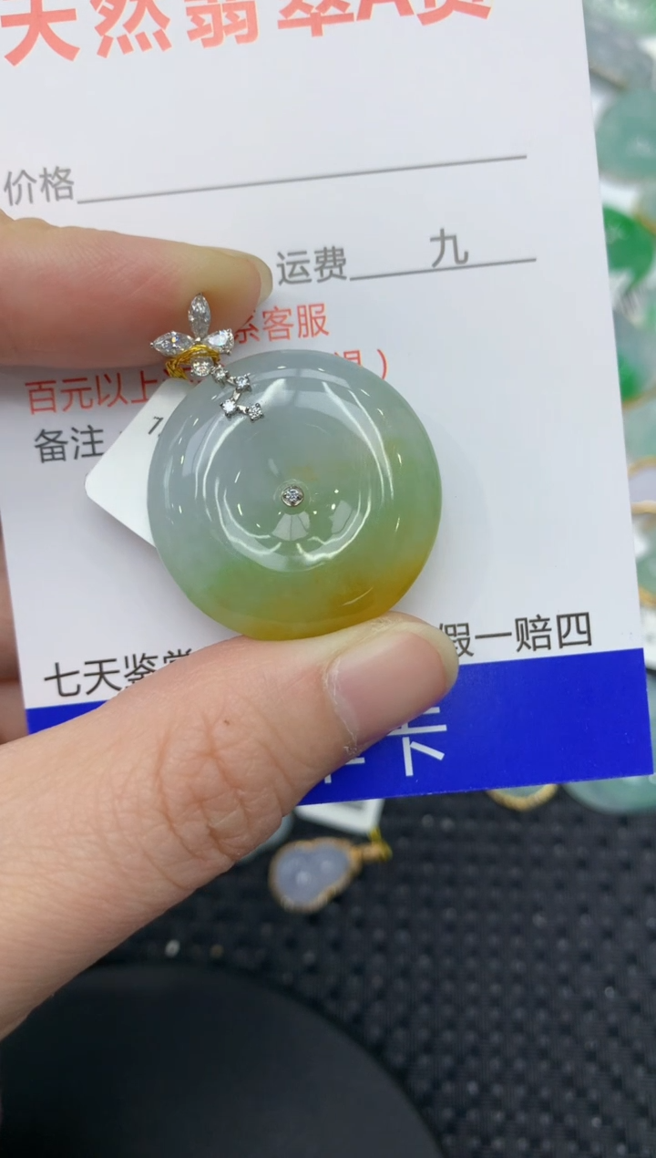 【闪购商品】翡翠颈饰18K金镶嵌111111111