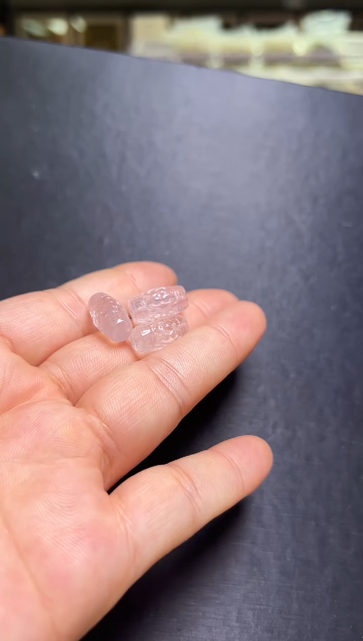 未镶嵌珠宝半成品水晶粉晶桶珠手串 多样性发一 BB2423 