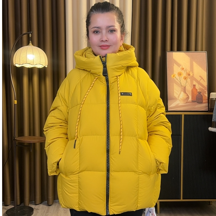 户外女加绒加厚款中长款立领宽松型休闲轻薄618