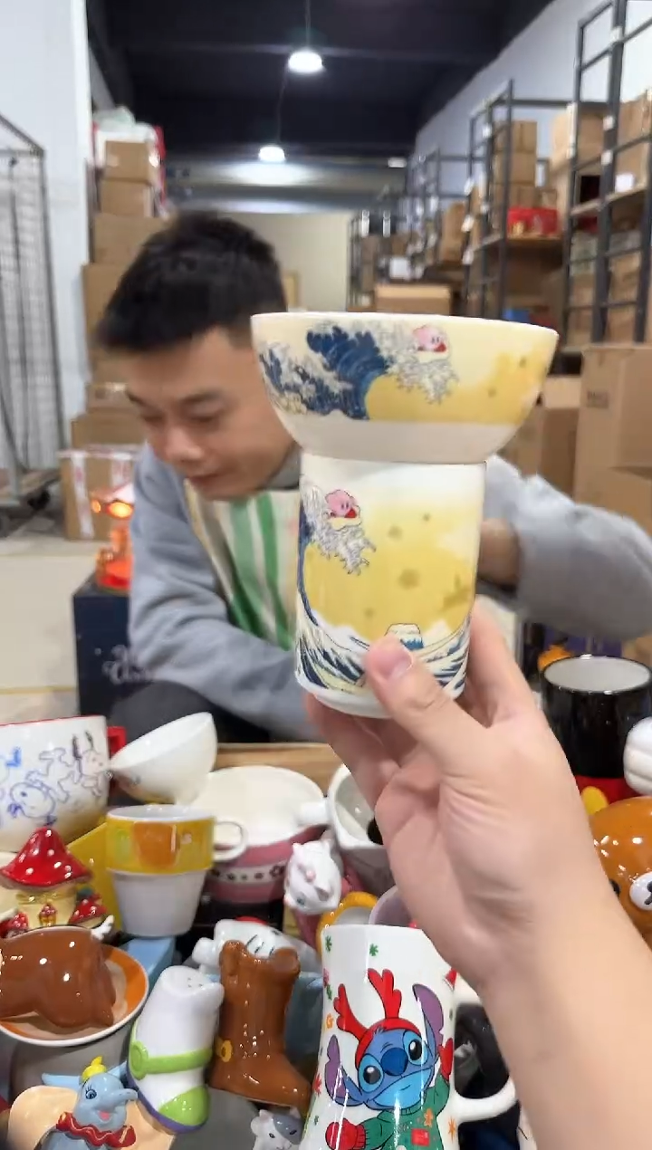 瓷片星之卡比冲浪一碗一杯