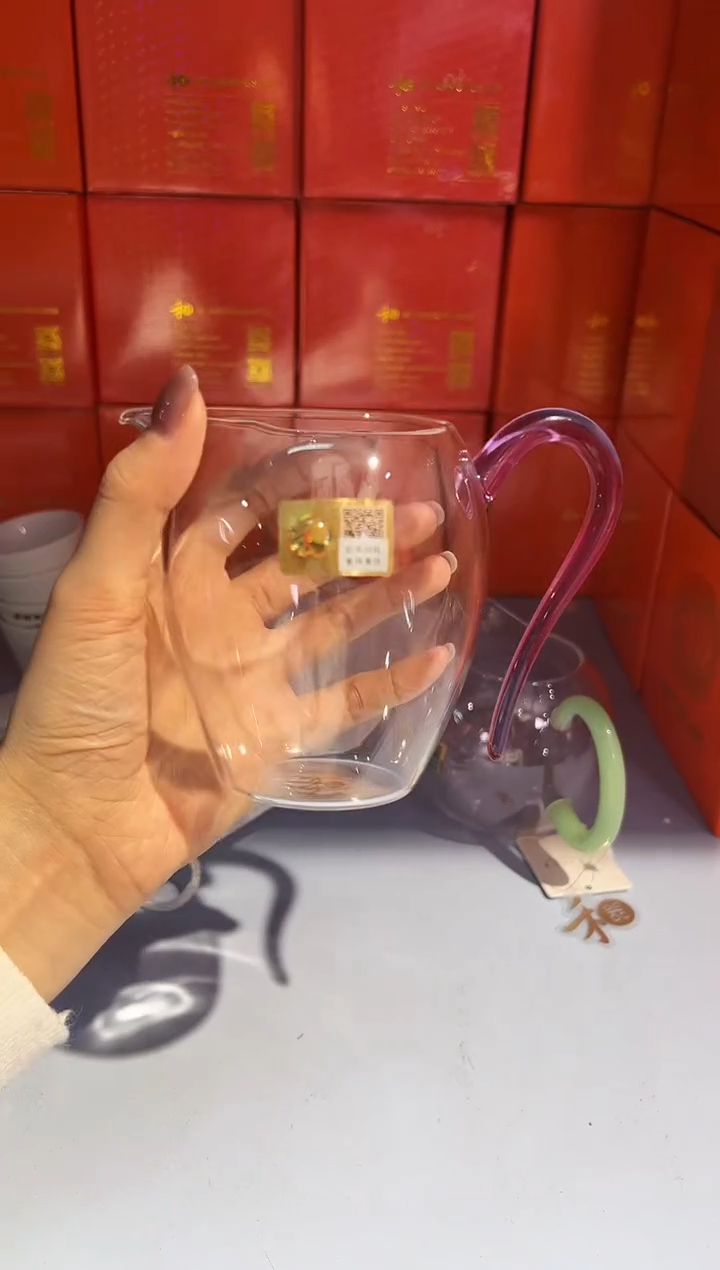 禾器怡然公道杯浅紫色＋青禾杯浅紫色＋毛毡