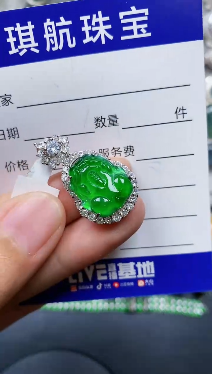 【闪购商品】翡翠颈饰银S925镶嵌0142