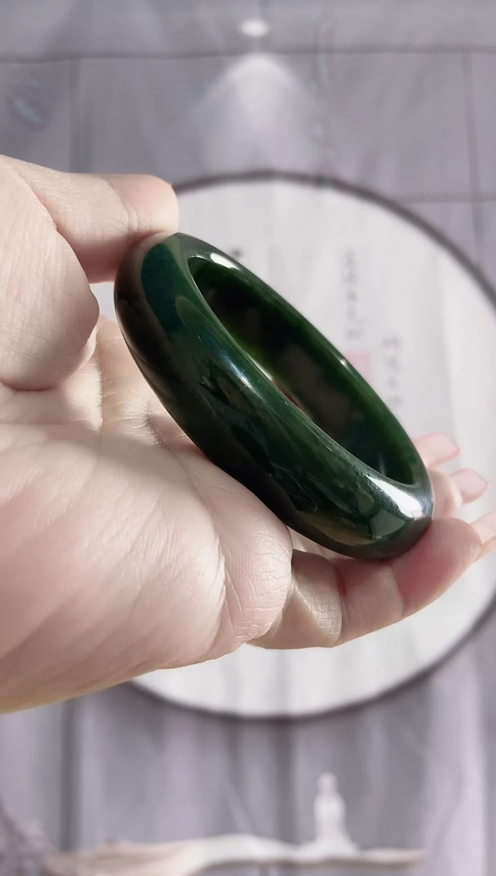 【闪购商品】和田玉（碧玉）58-62圈口孤品手镯未镶嵌多样性发货