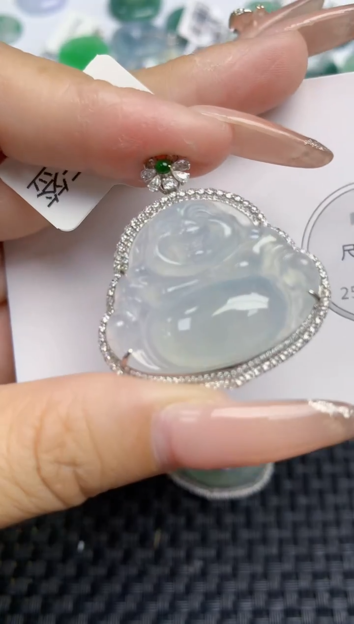 颈饰未镶嵌翡翠天然缅甸A货翡翠百元以上9元证书费自理