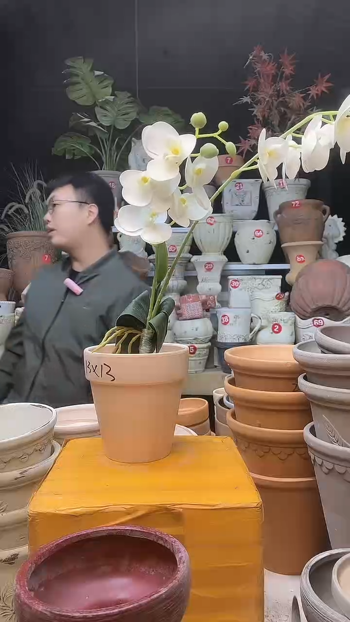 【闪购商品】缸1个13*13（红白）陶玛琪朵无托无托