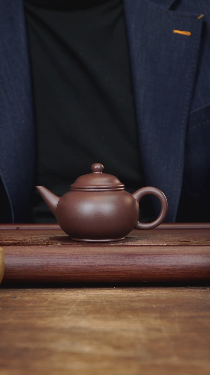 【闪购商品】紫砂茶壶210ml 水平 家藏紫茄泥