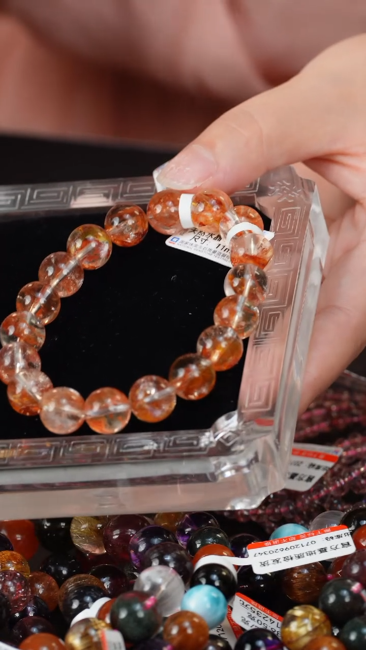 水晶手串未镶嵌——胶花