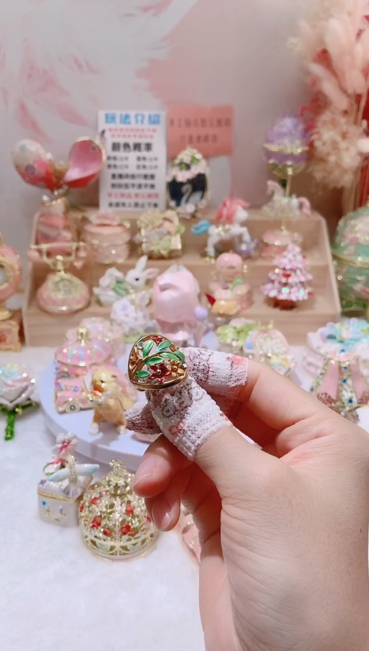 合金合金珐琅彩戒指一个