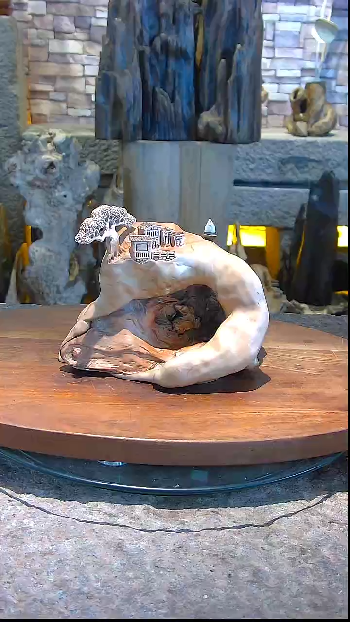 【闪购商品】木木雕香樟木倒流香摆件