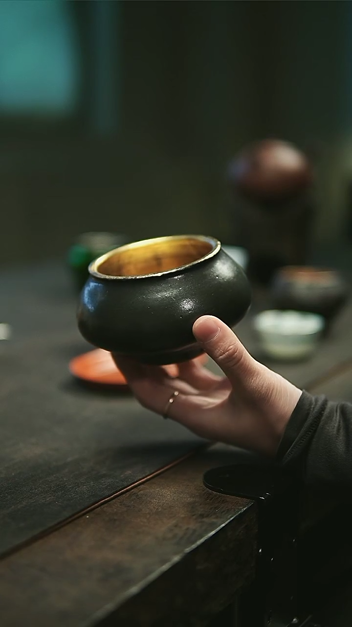 【闪购商品】松风陶泥黑金建水