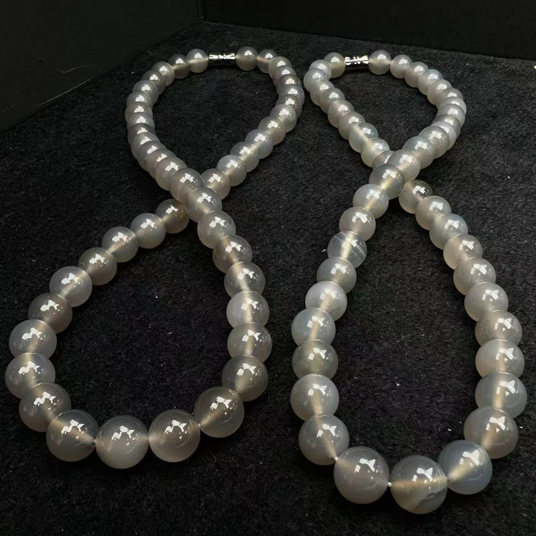 S1804【盛年珠宝】极昼黑夜之冰玛瑙项链-多样性发货只发一件